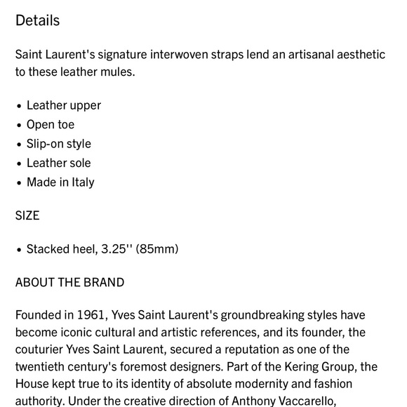 Saint Laurent Black Leather Knotted Slip-On Mules - Picture 7 of 7